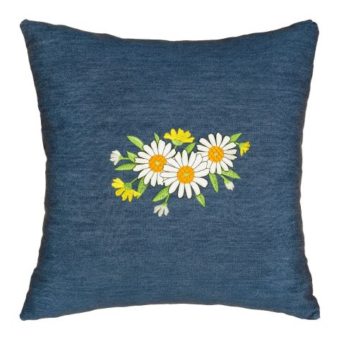 Daisy Denim Decorative Pillow Cover