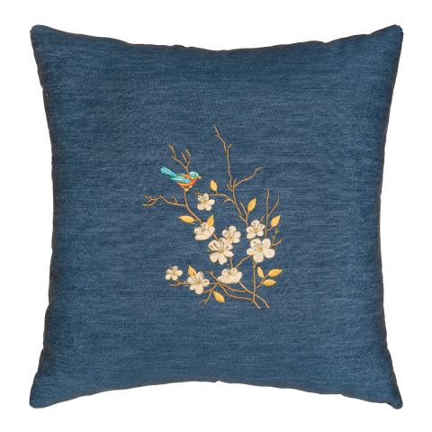 Springtime Denim Decorative Pillow Cover