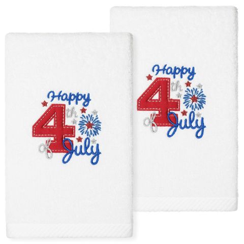 4th of July Embroidered Towel