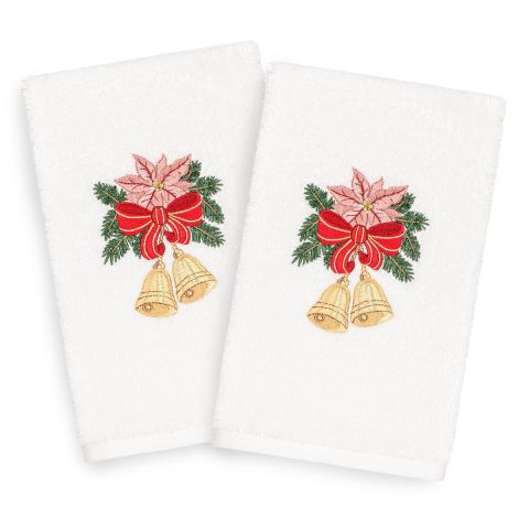 Christmas Bells Embroidered Towel