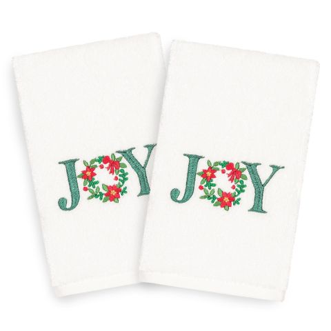 Christmas Joy Embroidered Towel