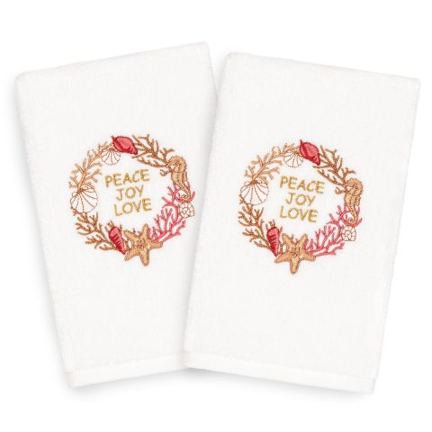 Christmas Peace Embroidered Towel