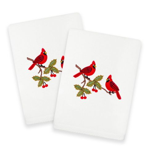 Red Pair Embroidered Towel
