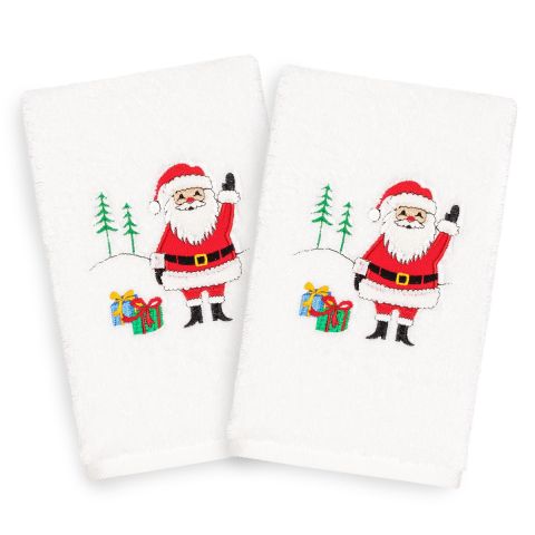 Christmas Santa Waving Embroidered Towel