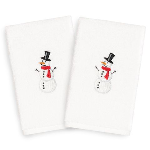 Snowman Embroidered Towel