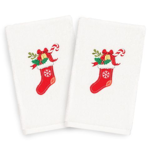 Christmas Stocking Embroidered Towel