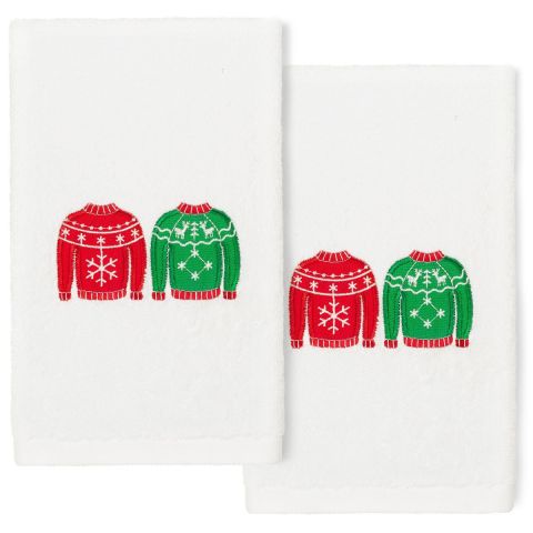 Christmas Sweaters Embroidered Towel
