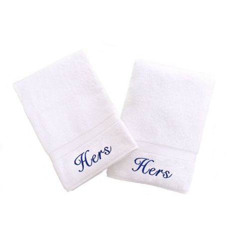 Hers and Hers Embroidered Towel