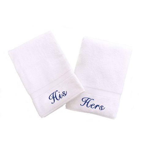 His and Hers Hand Towel Set of 2