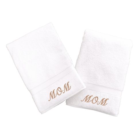 Mom Embroidered Towel